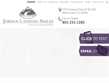 Tablet Screenshot of jordanlandingsmiles.com